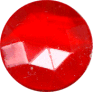 15mm Raised Faceted--Red