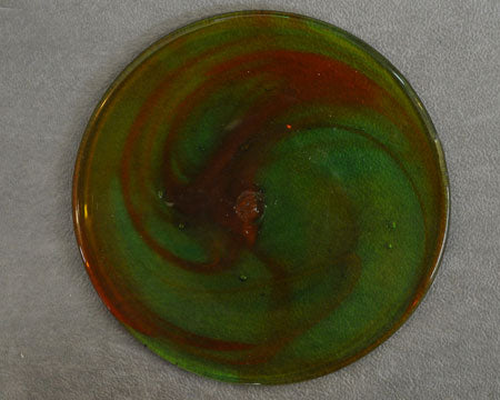 5.5" Green & Orange Swirl Frit Rondel